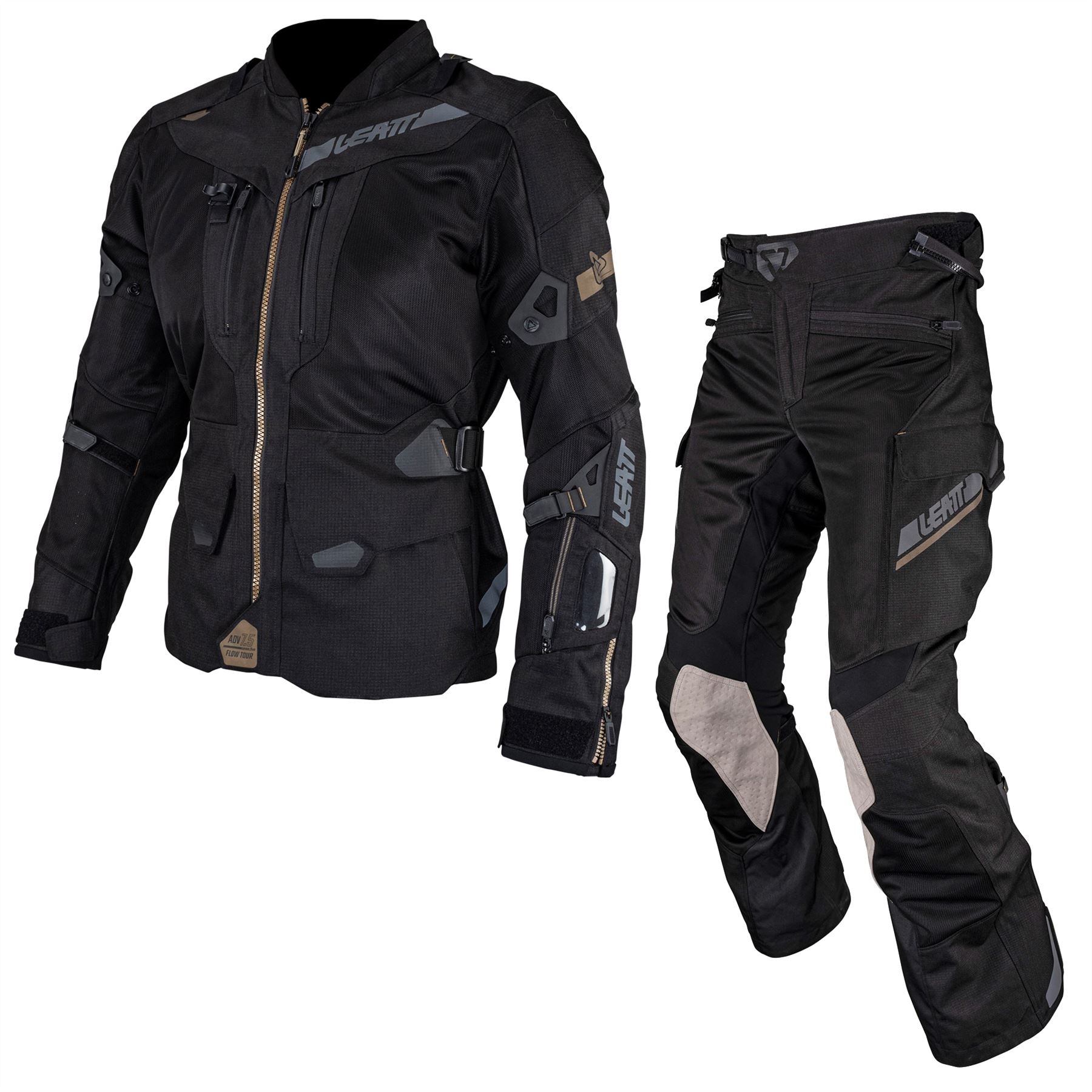 Leatt 2024 Adventure Flowtour 7.5 Stealth Jacket & Pants Combo Kit